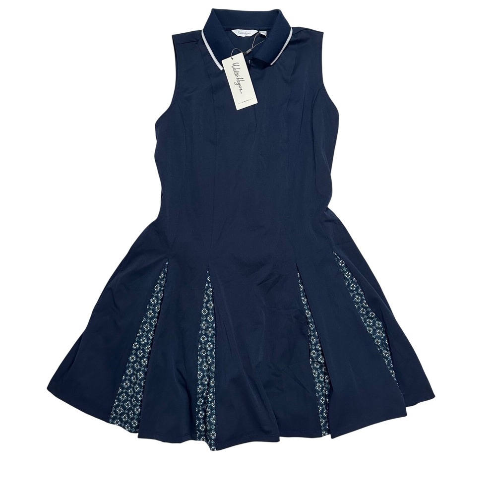 Walter Hagen Women's Clubhouse Inverted Pleat Golf Dress Dark Navy Large‎